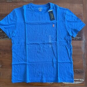 POLO Ralph Lauren Men’s Royal Blue Crew Neck T-Shirt with Orange Pony!  NWTS!  M